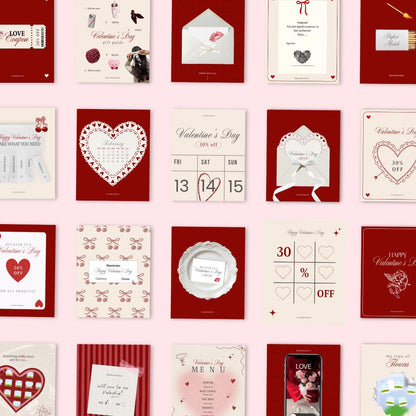 Valentine's Day Social Media Templates – Instant Download