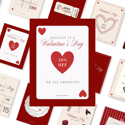 Valentine's Day Social Media Templates – Instant Download - preview 2