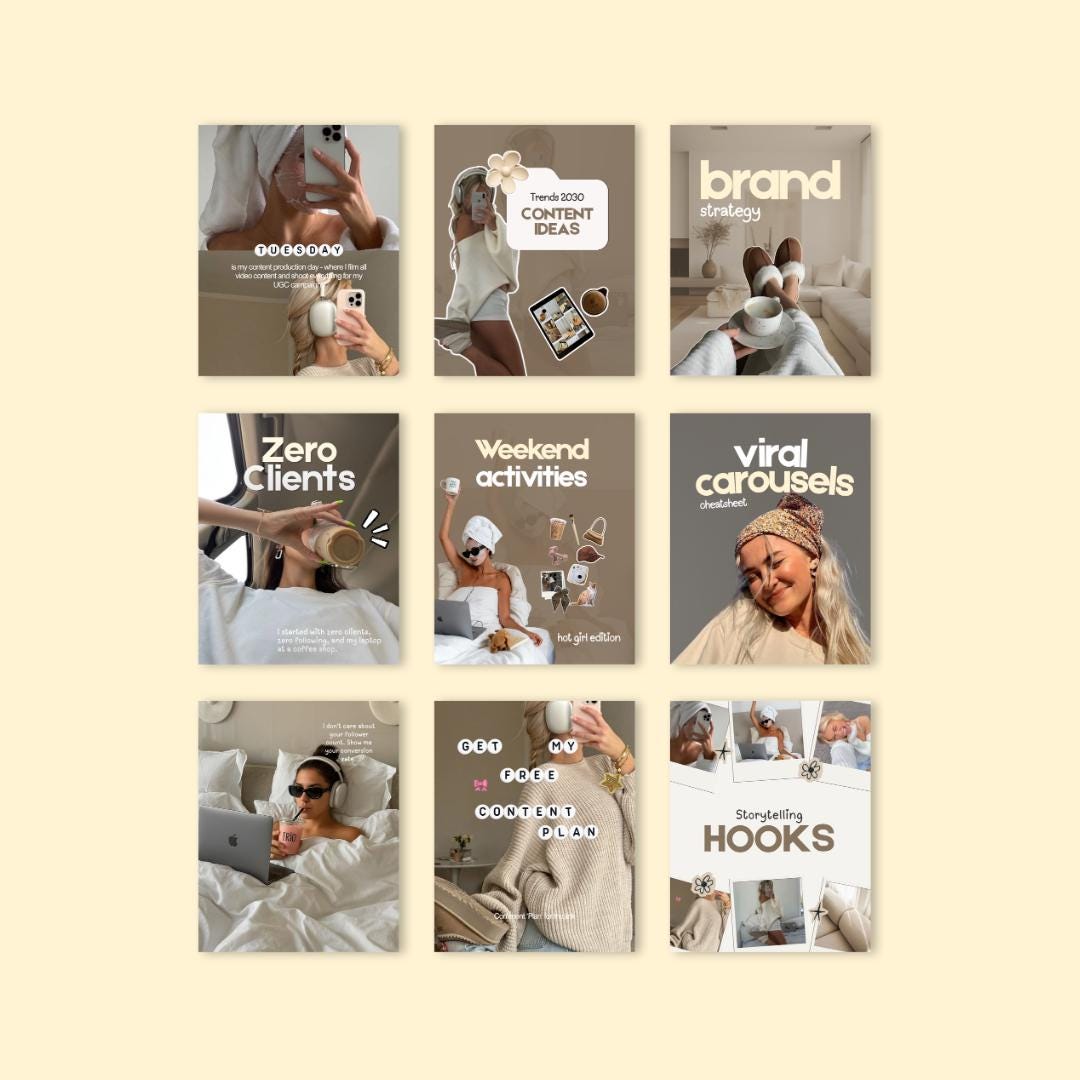 Neutral Aesthetic Instagram Coaching Templates - preview 7