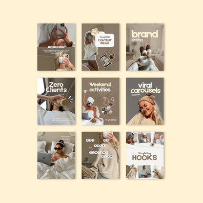 Neutral Aesthetic Instagram Coaching Templates - preview 7