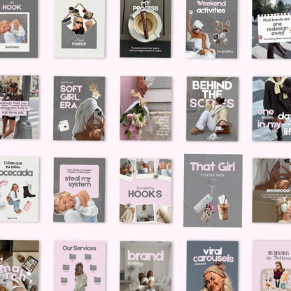 Pink Grey Aesthetic Instagram Coaching Templates - preview 4