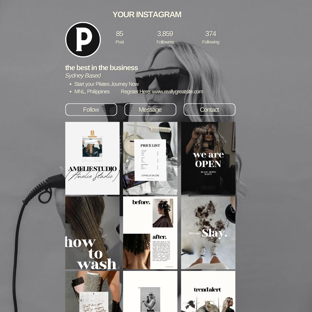 Hairstylist Templates | Hairdresser Instagram Post - preview 2