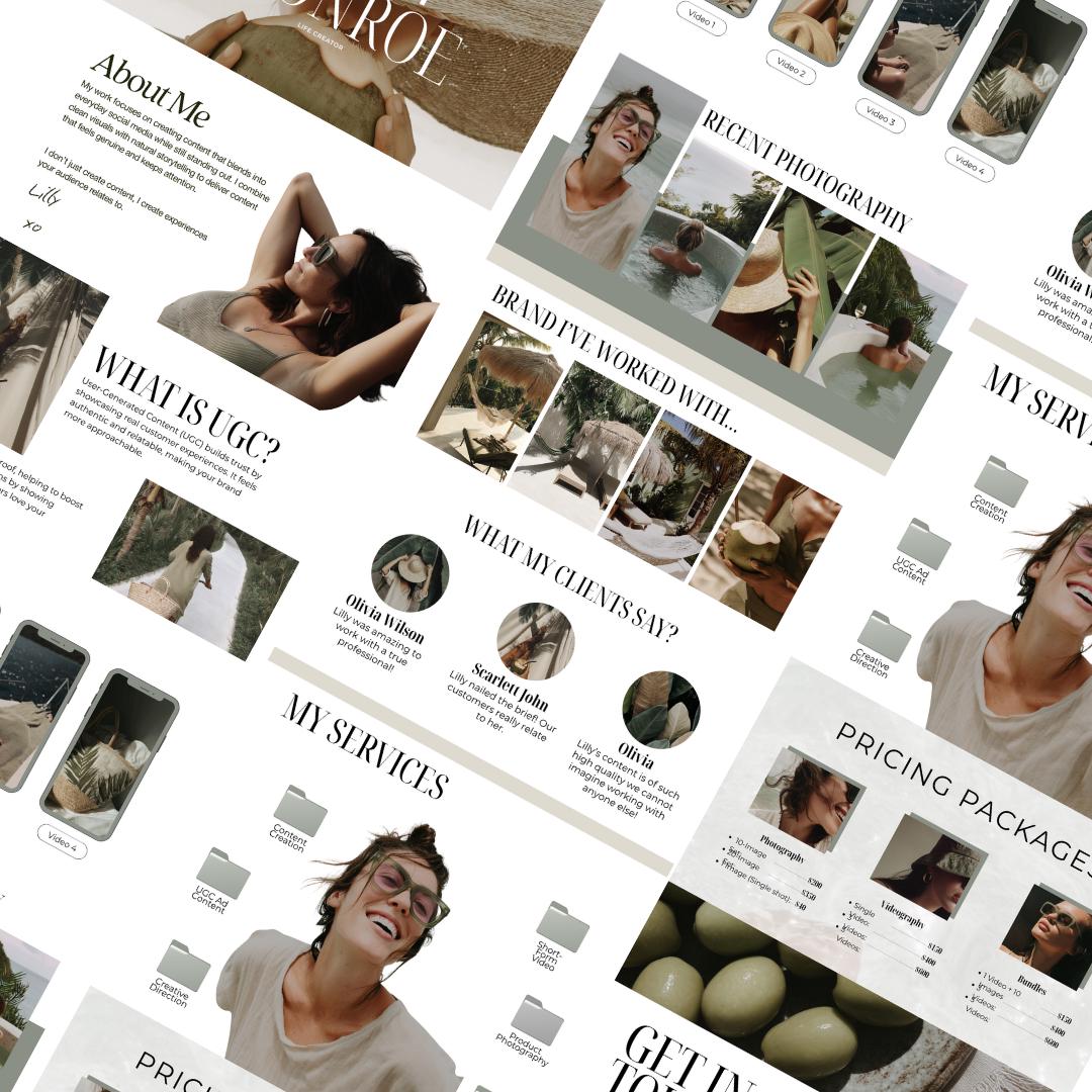 UGC Portfolio Template Canva