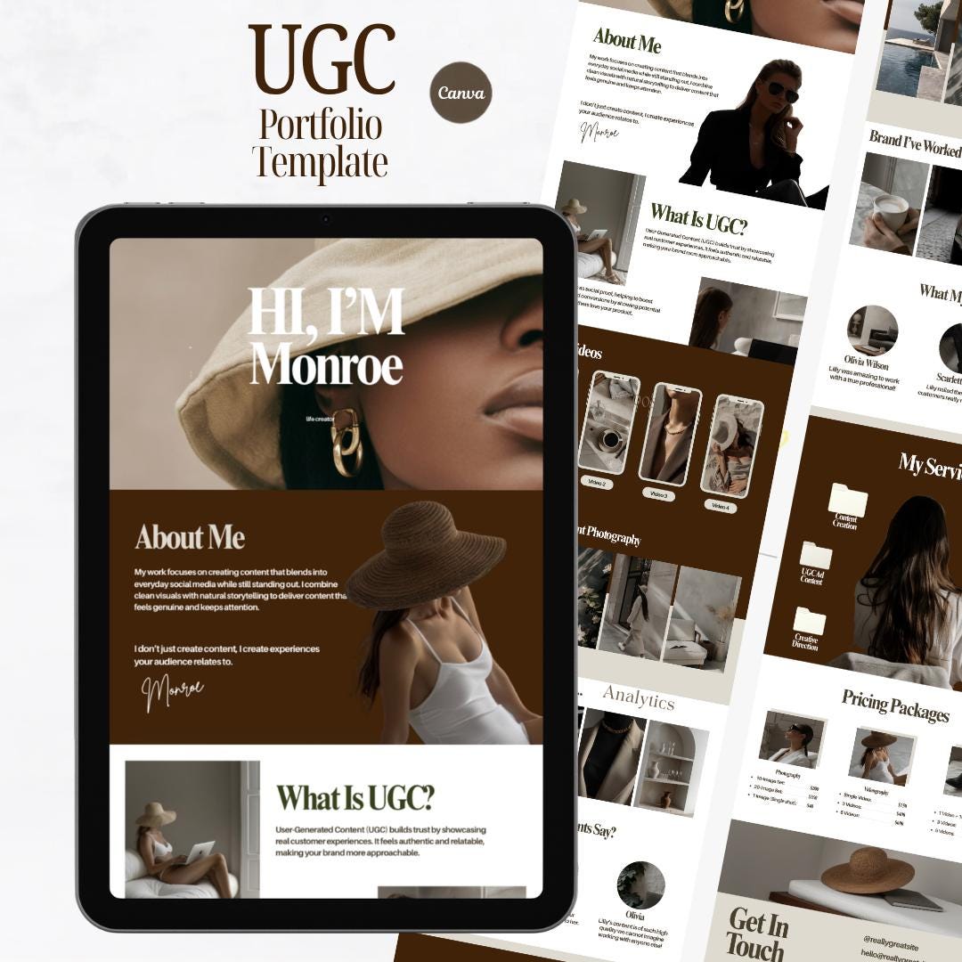 UGC Portfolio Template Canva - preview 2