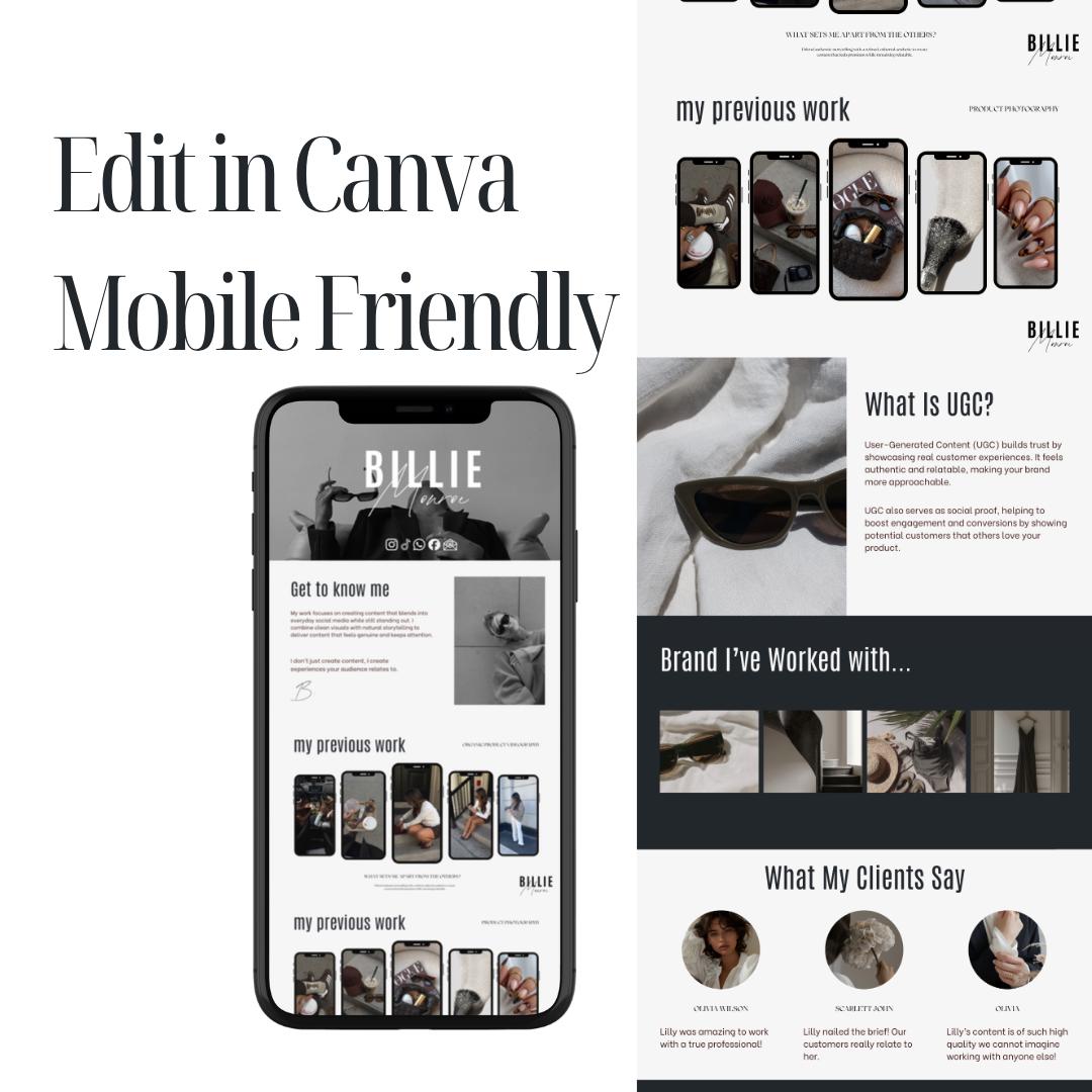 UGC Portfolio Template Canva - preview 3