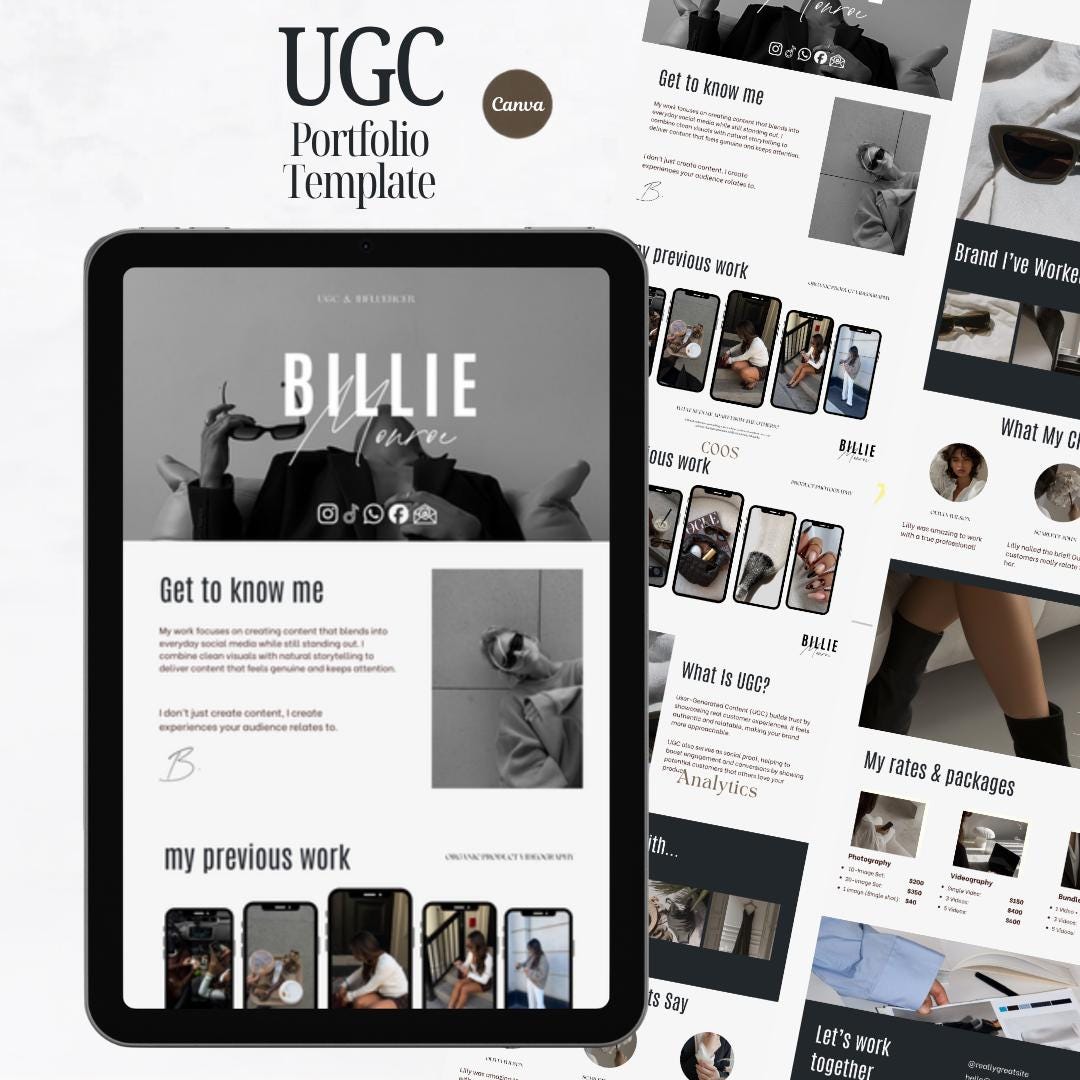 UGC Portfolio Template Canva - preview 5
