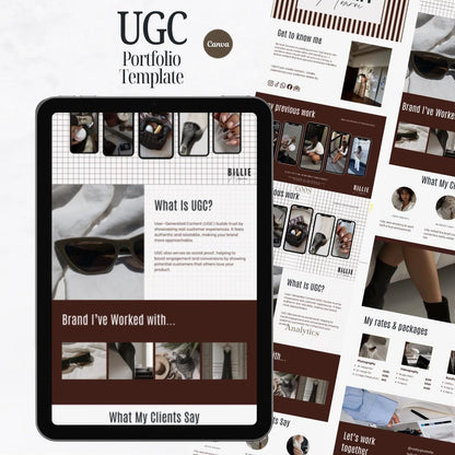 Mocha UGC Portfolio Template Canva - preview 2