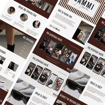 Mocha UGC Portfolio Template Canva