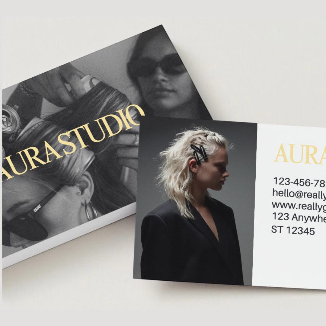Modern Hair Stylist Business Card Template
