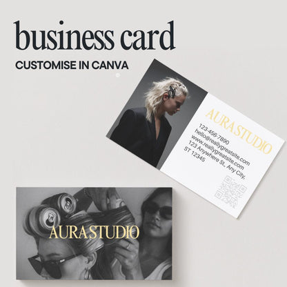 Modern Hair Stylist Business Card Template - preview 2