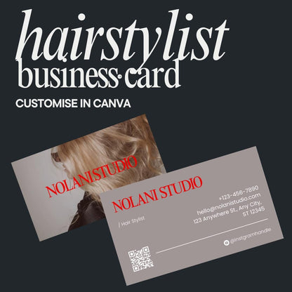 Modern Hair Stylist Business Card Template - preview 5