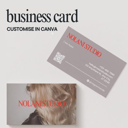 Modern Hair Stylist Business Card Template - preview 2
