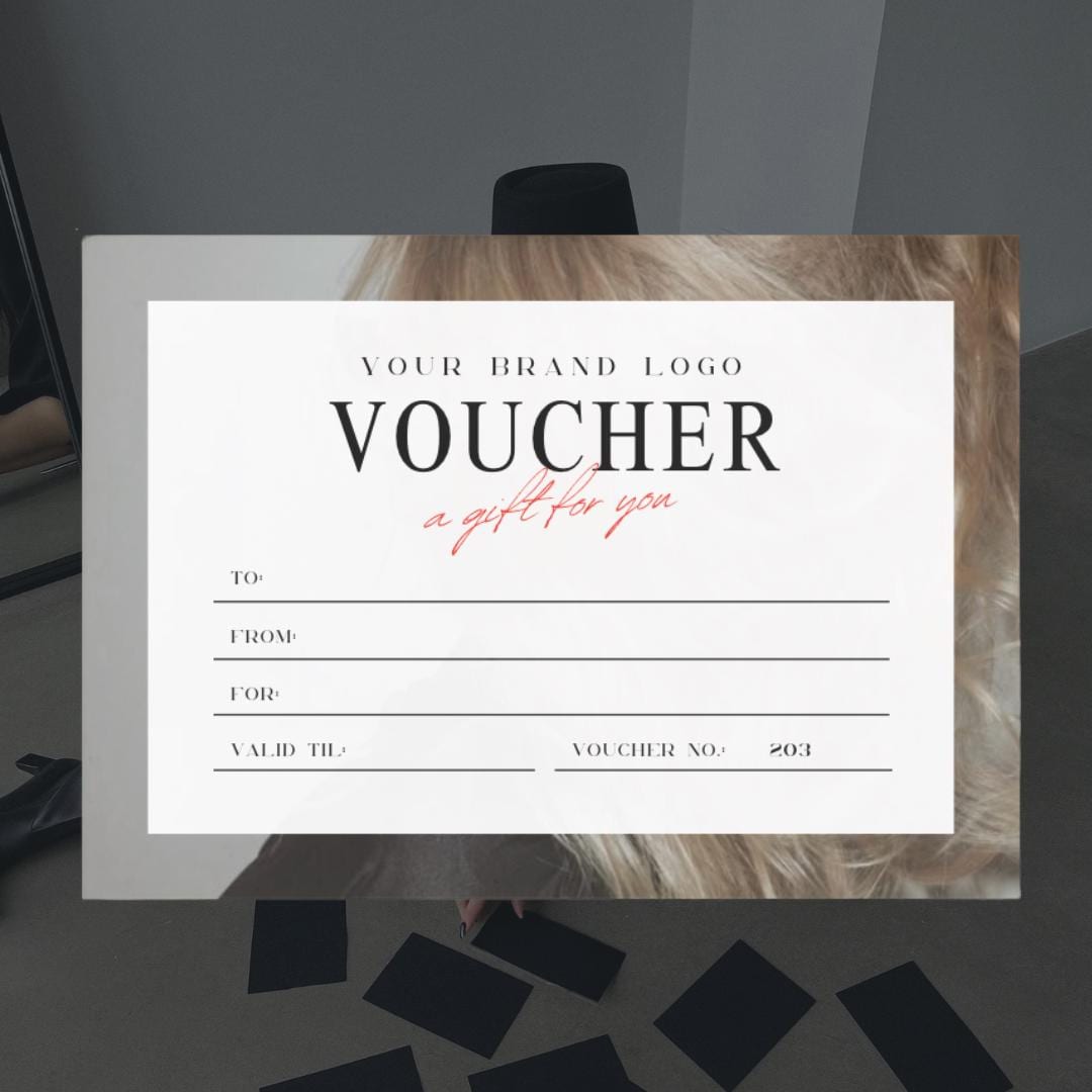 Editable Hair Salon Gift Voucher Template - preview 4
