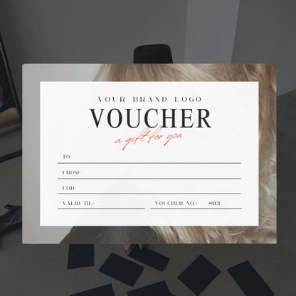 Editable Hair Salon Gift Voucher Template - preview 4