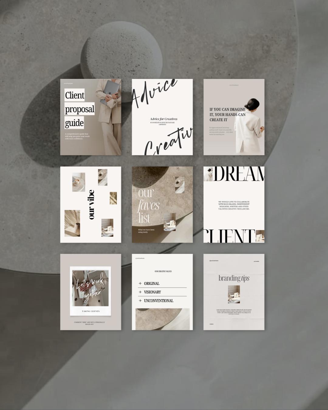 15 Instagram Carousel Templates Canva Editable Neutral - preview 2