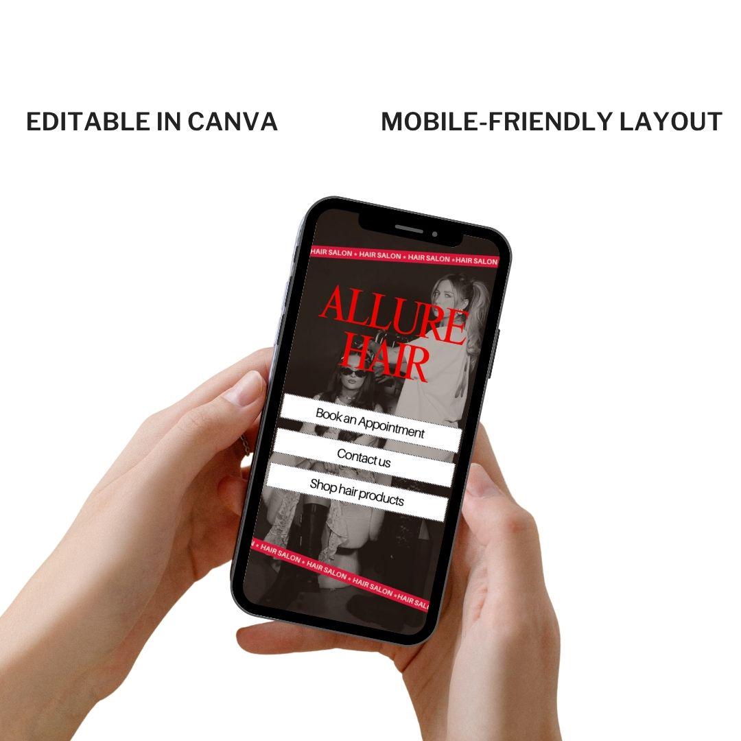 Link in Bio Canva Template Luxury Hair Stylist Instagram - preview 2