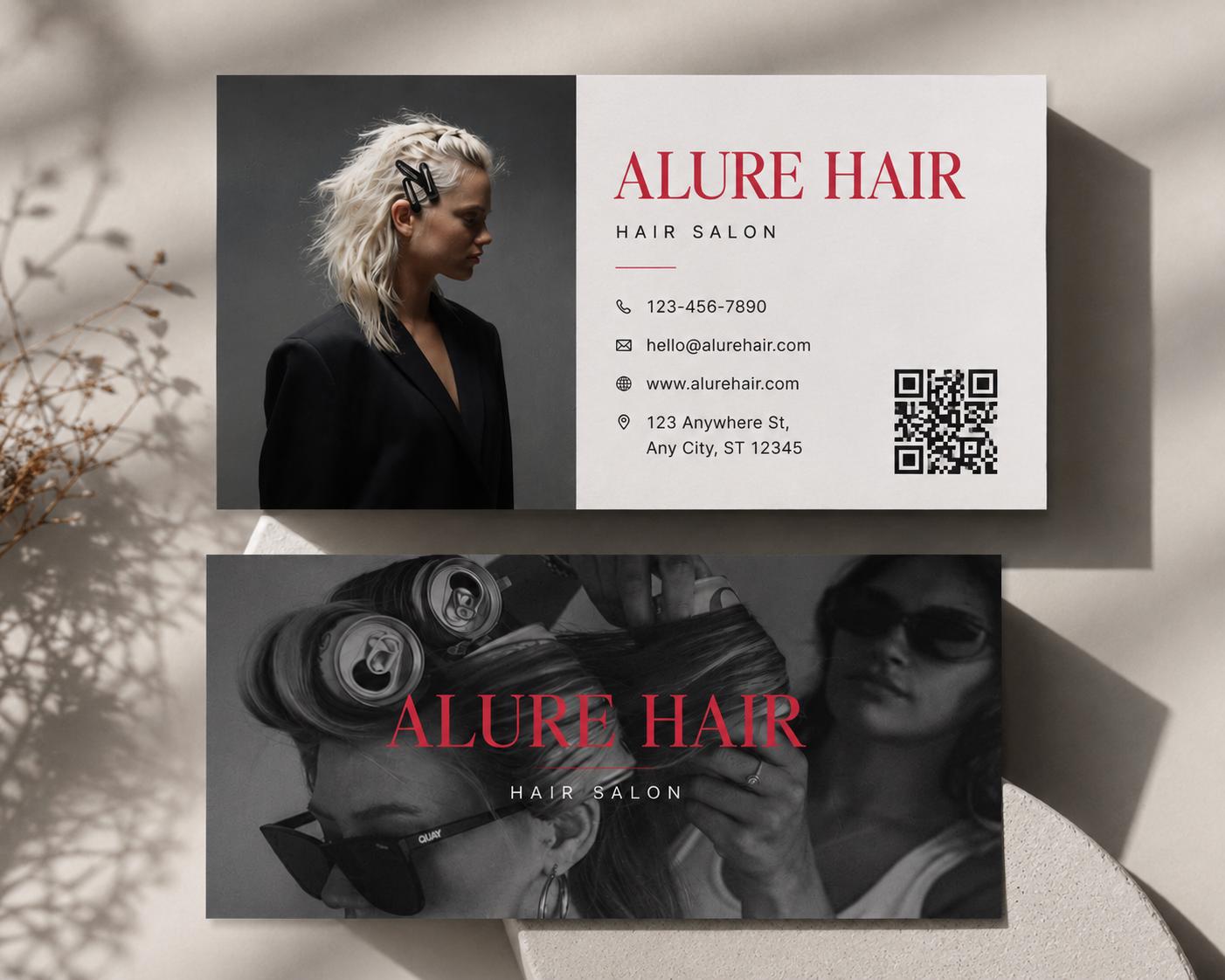 Modern Hair Stylist Business Card Template - preview 4