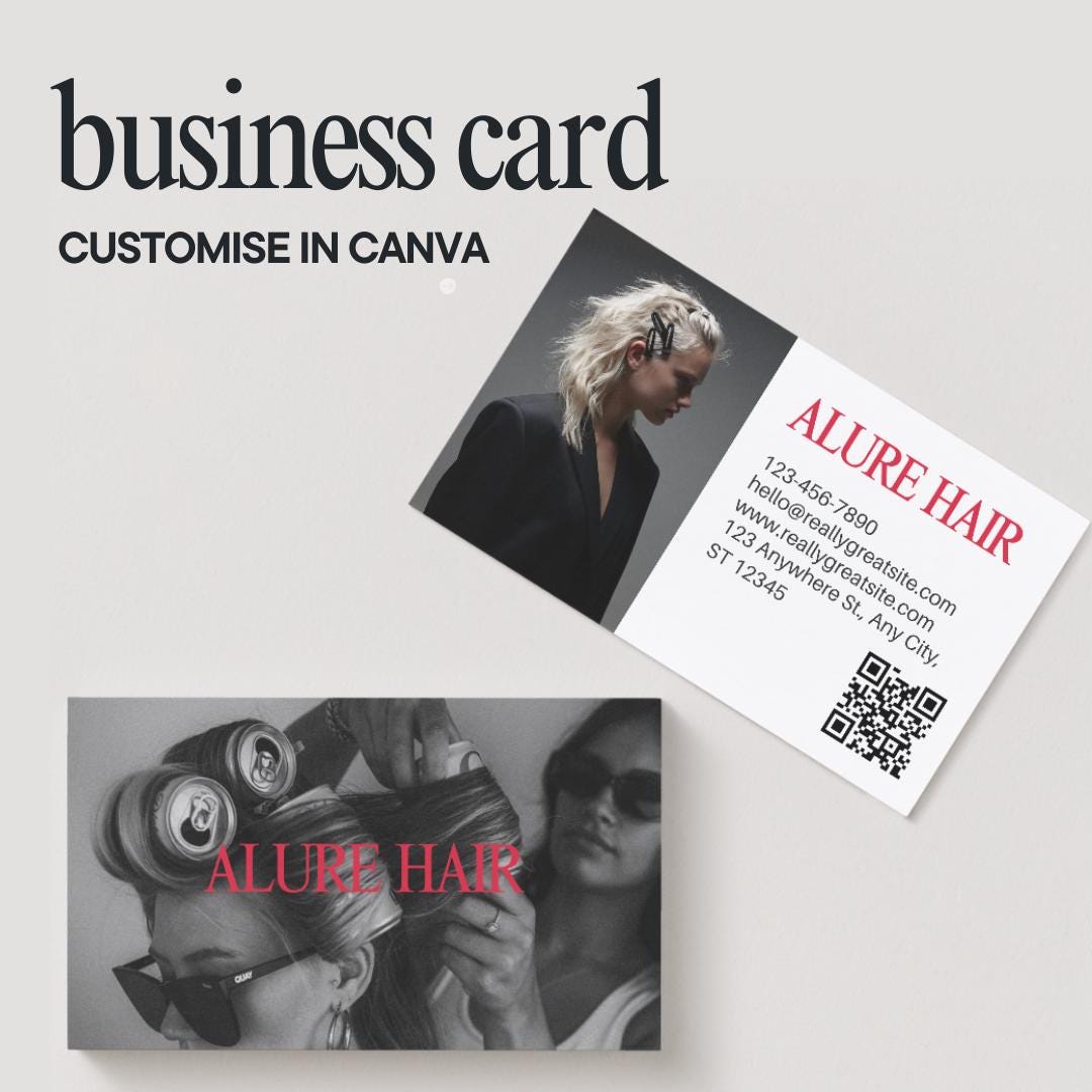 Modern Hair Stylist Business Card Template - preview 2