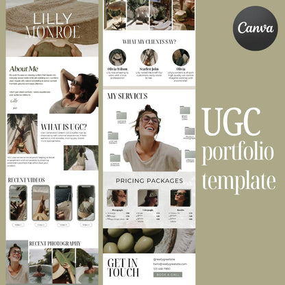 UGC Portfolio Template Canva - preview 2