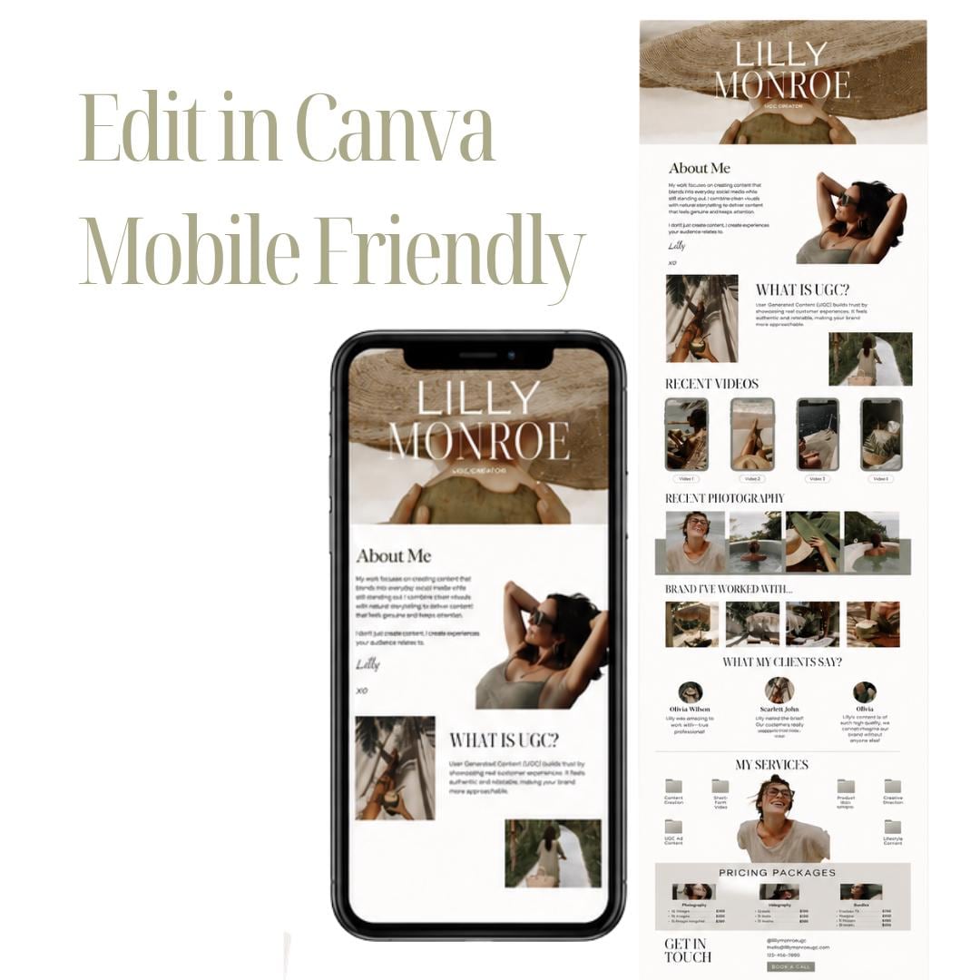 UGC Portfolio Template Canva - preview 5