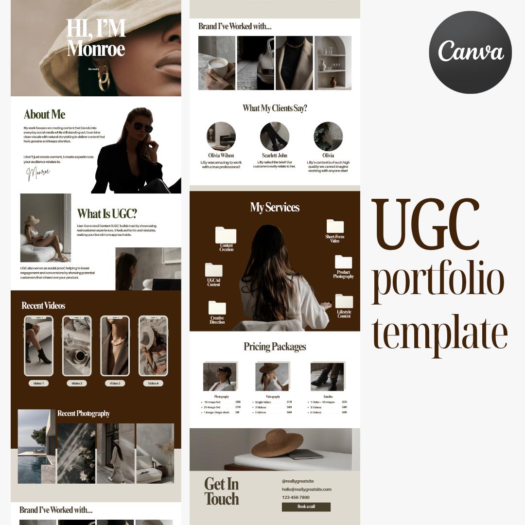 UGC Portfolio Template Canva