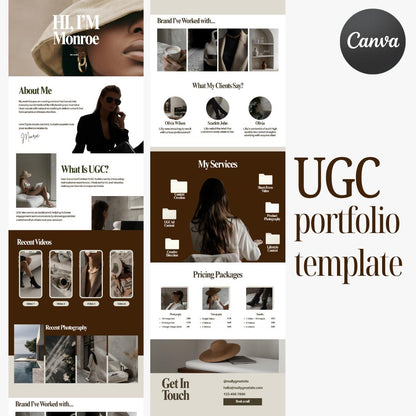 UGC Portfolio Template Canva
