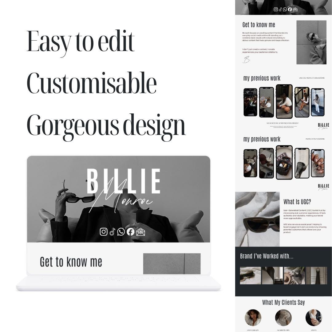 UGC Portfolio Template Canva - preview 2