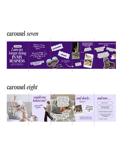 Seamless Purple Carousel Templates – Canva Social Media - preview 6
