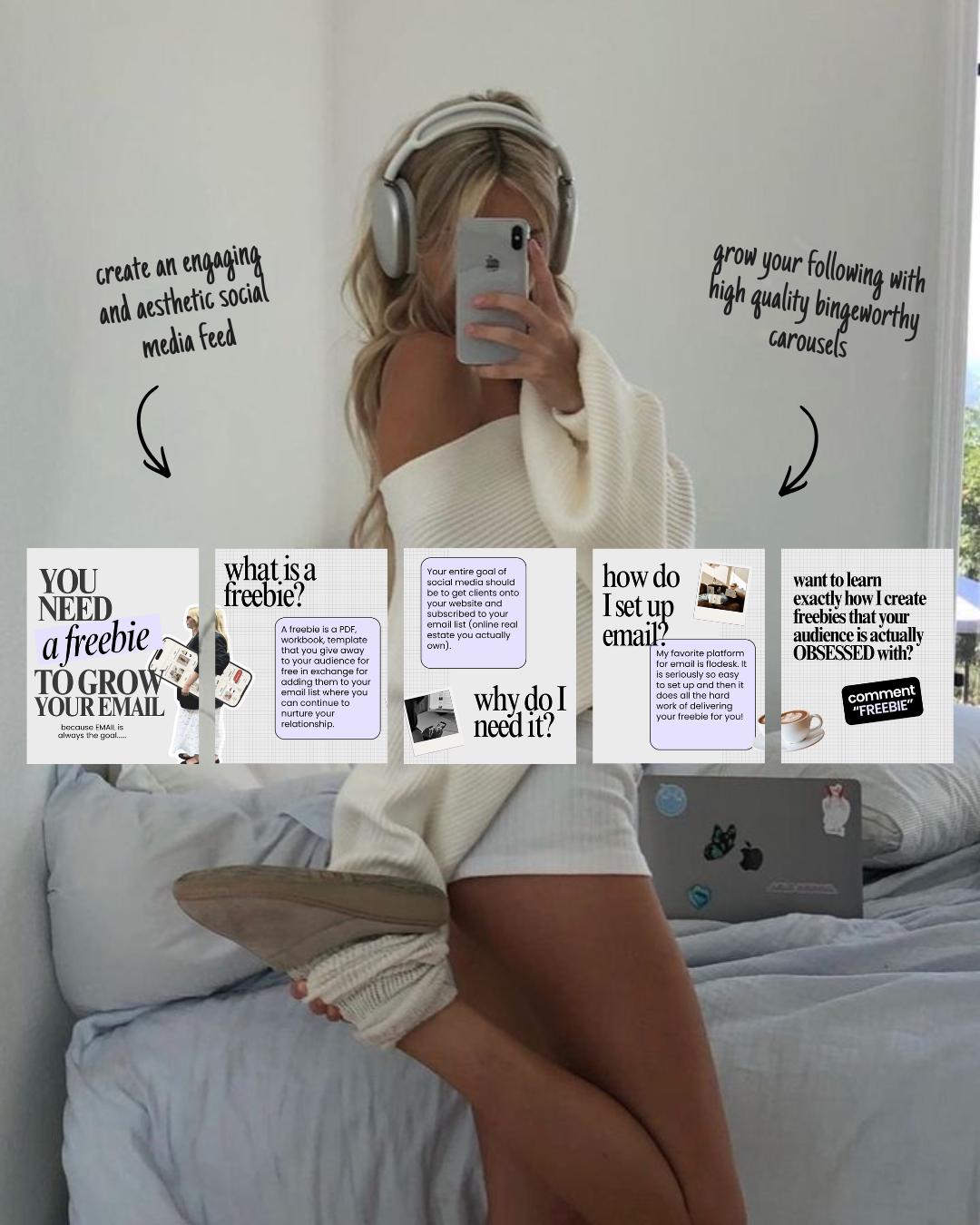 Seamless Purple Carousel Templates – Canva Social Media - preview 8