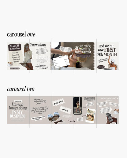 Seamless Instagram Carousel Post Templates - Social Media - preview 3