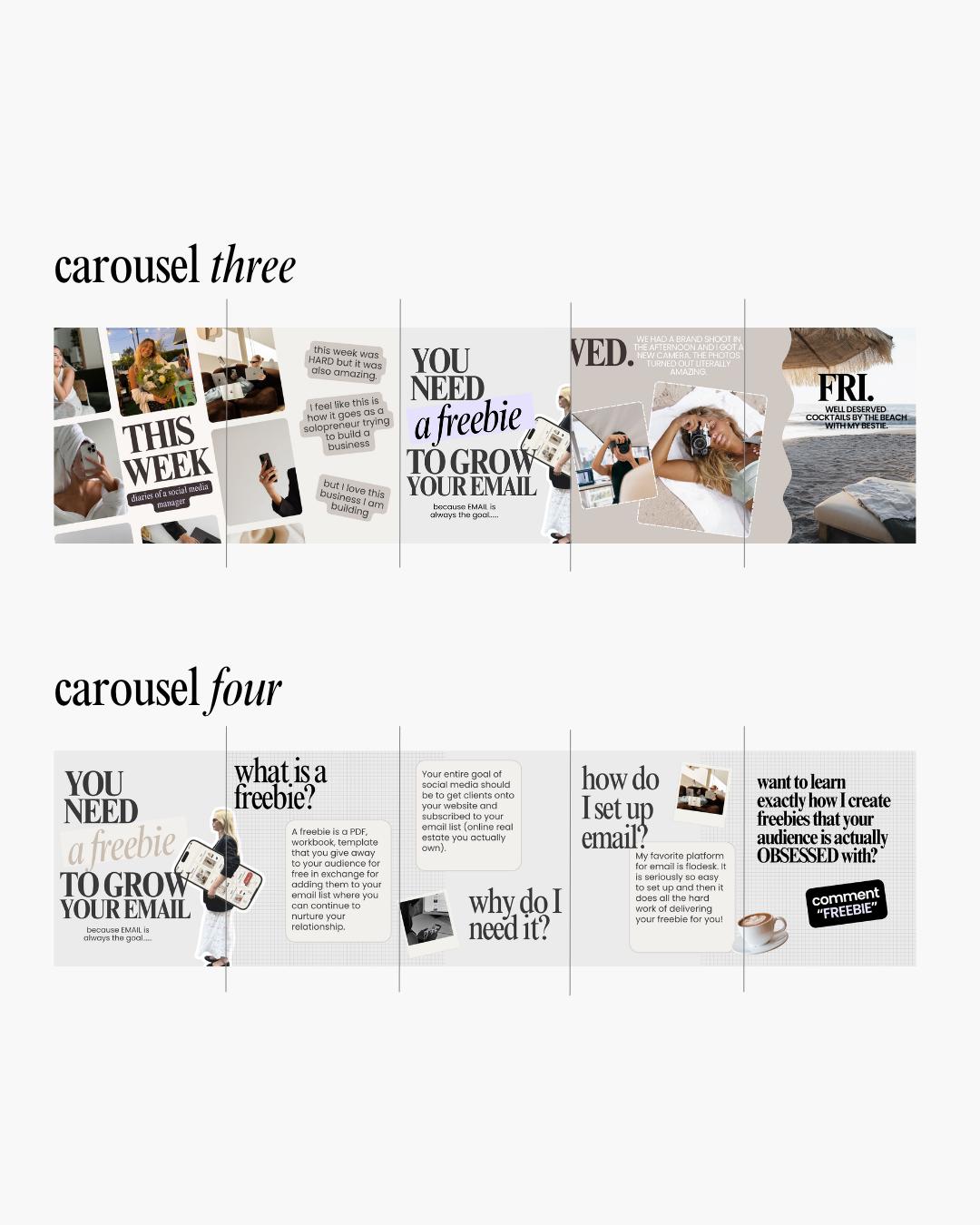 Seamless Instagram Carousel Post Templates - Social Media - preview 4