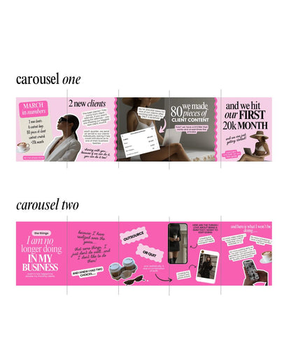 Pink Social Media Carousel Templates - preview 3