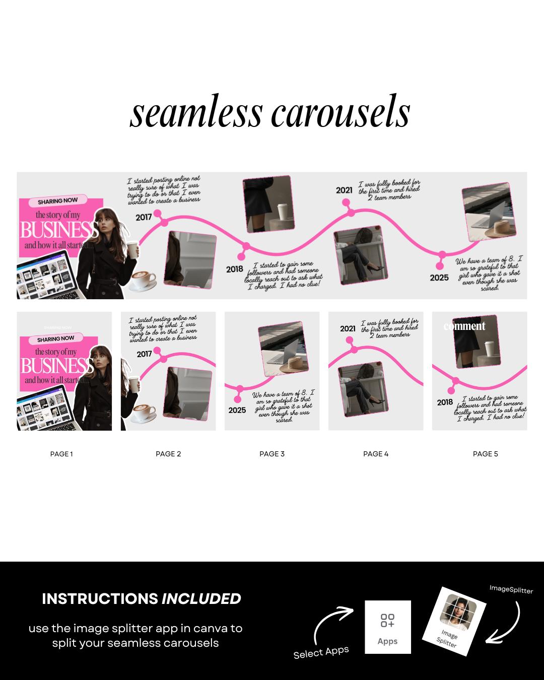 Pink Social Media Carousel Templates - preview 2