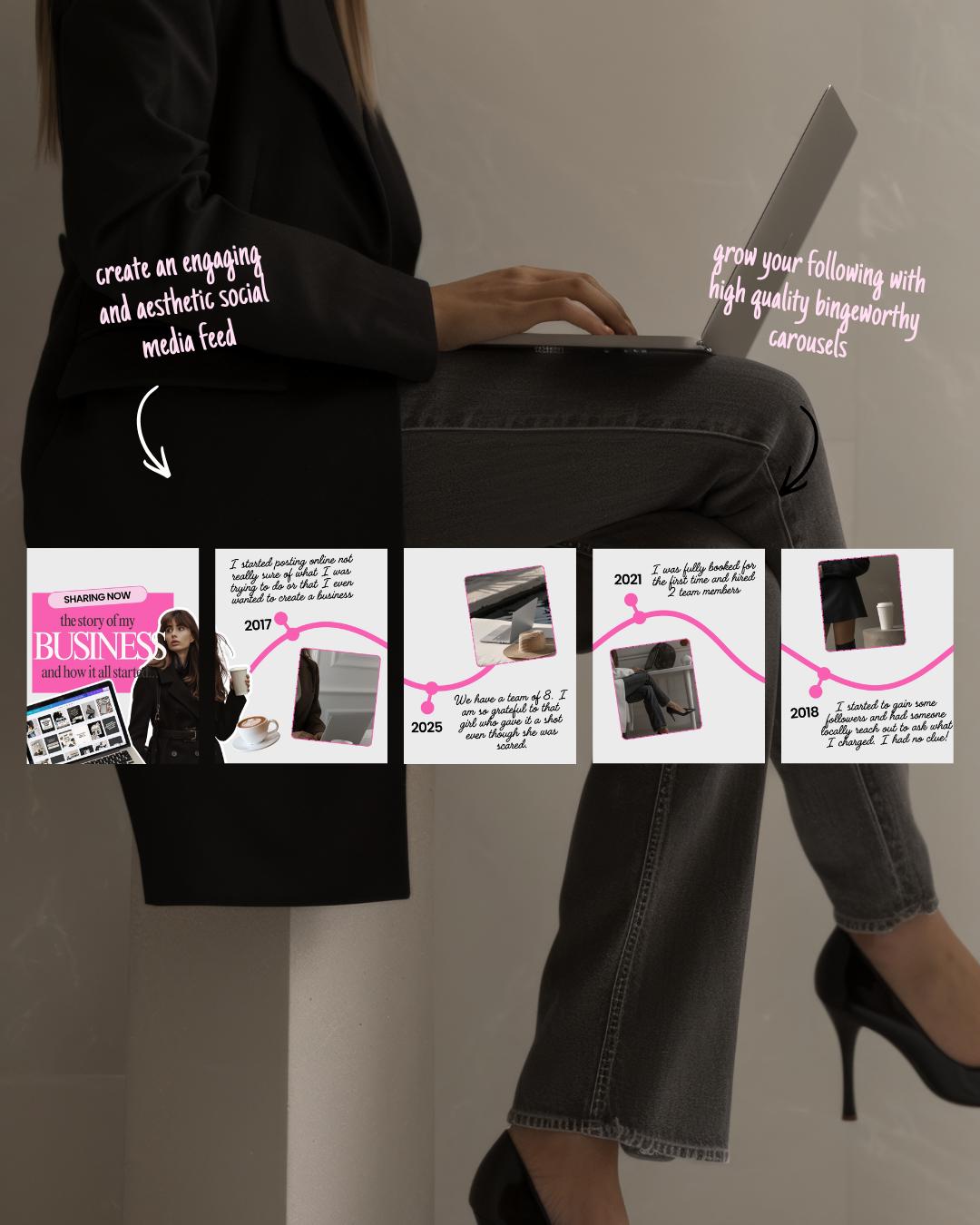 Pink Social Media Carousel Templates - preview 8
