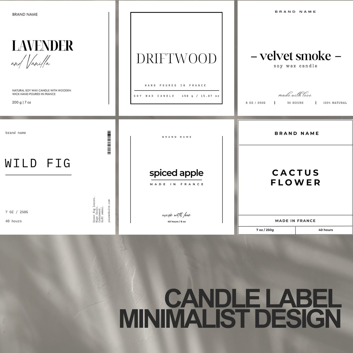 Editable Candle Label Bundle - preview 2