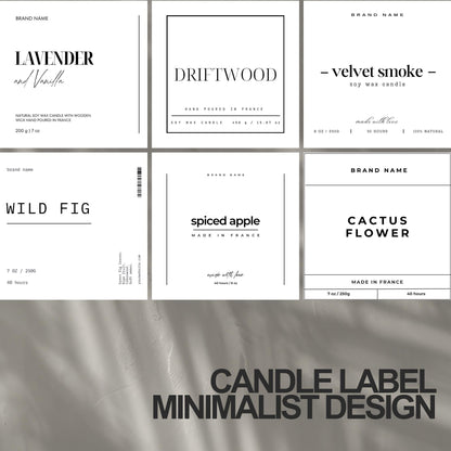 Editable Candle Label Bundle - preview 2