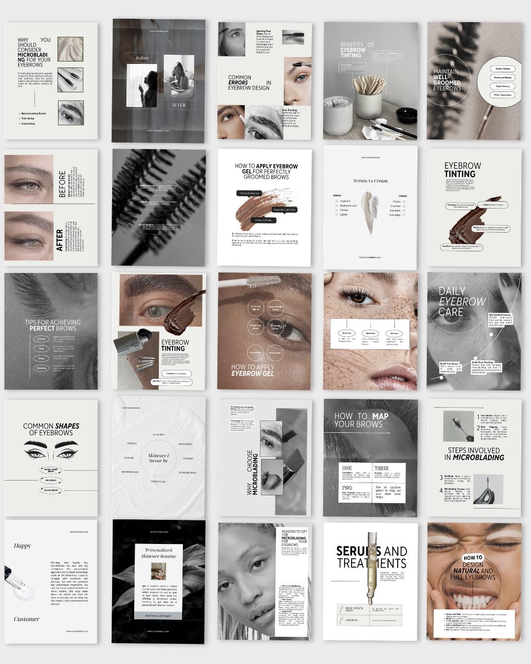 100 Brow Artist Instagram Templates