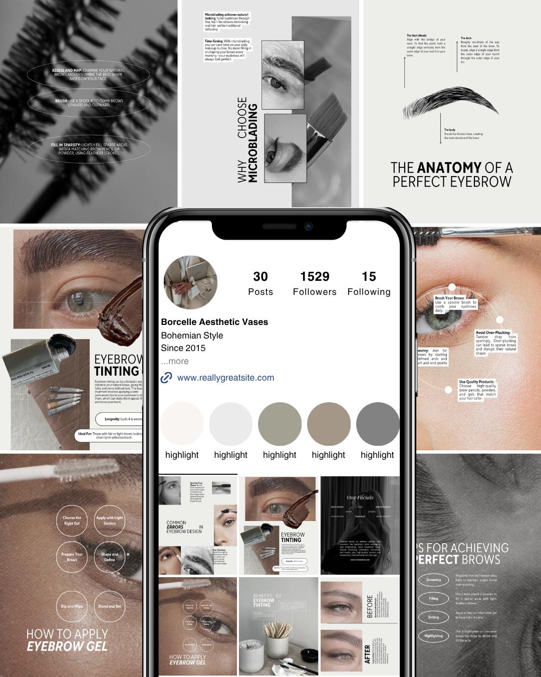 100 Brow Artist Instagram Templates - preview 2