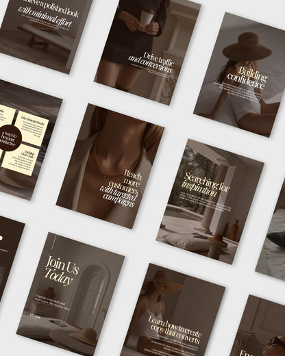 120 Brown Aesthetic SMM Coaching Instagram Templates - preview 2