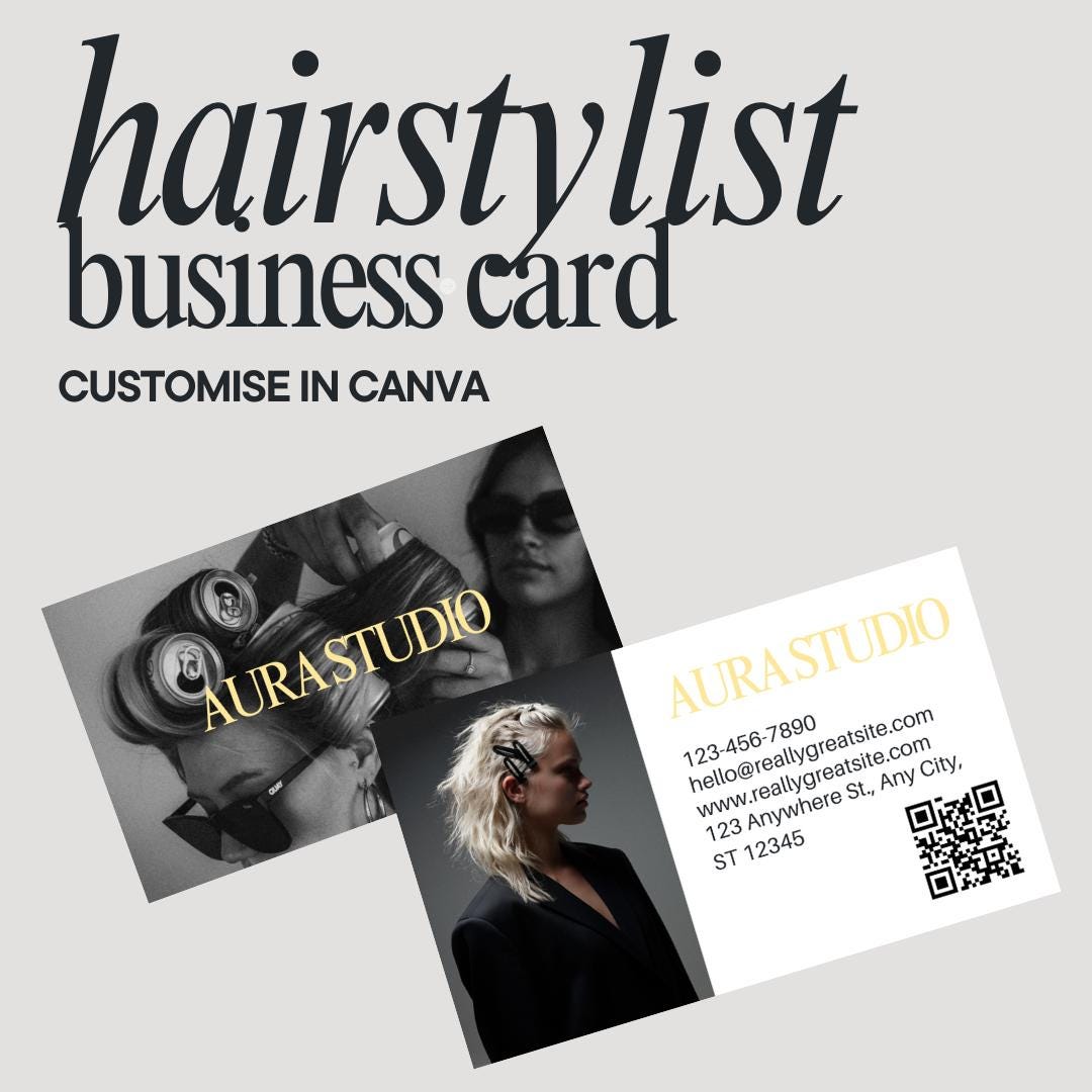 Modern Hair Stylist Business Card Template - preview 4