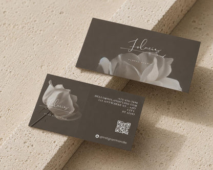Floral Business Card Canva Template - preview 2
