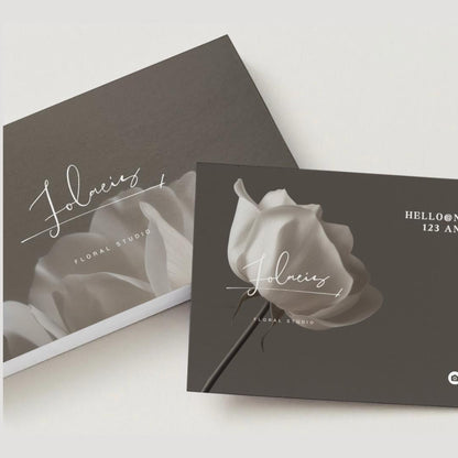 Floral Business Card Canva Template