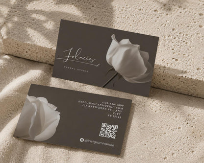 Floral Business Card Canva Template - preview 4