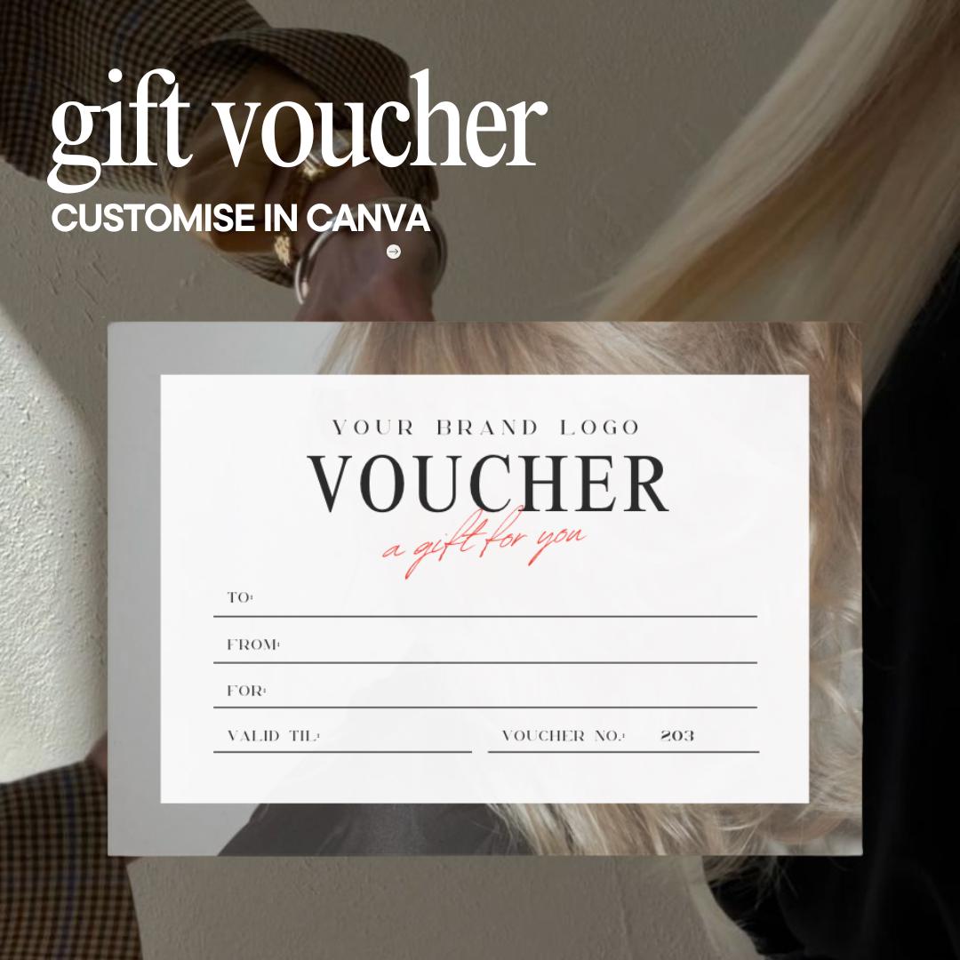 Editable Hair Salon Gift Voucher Template - preview 2
