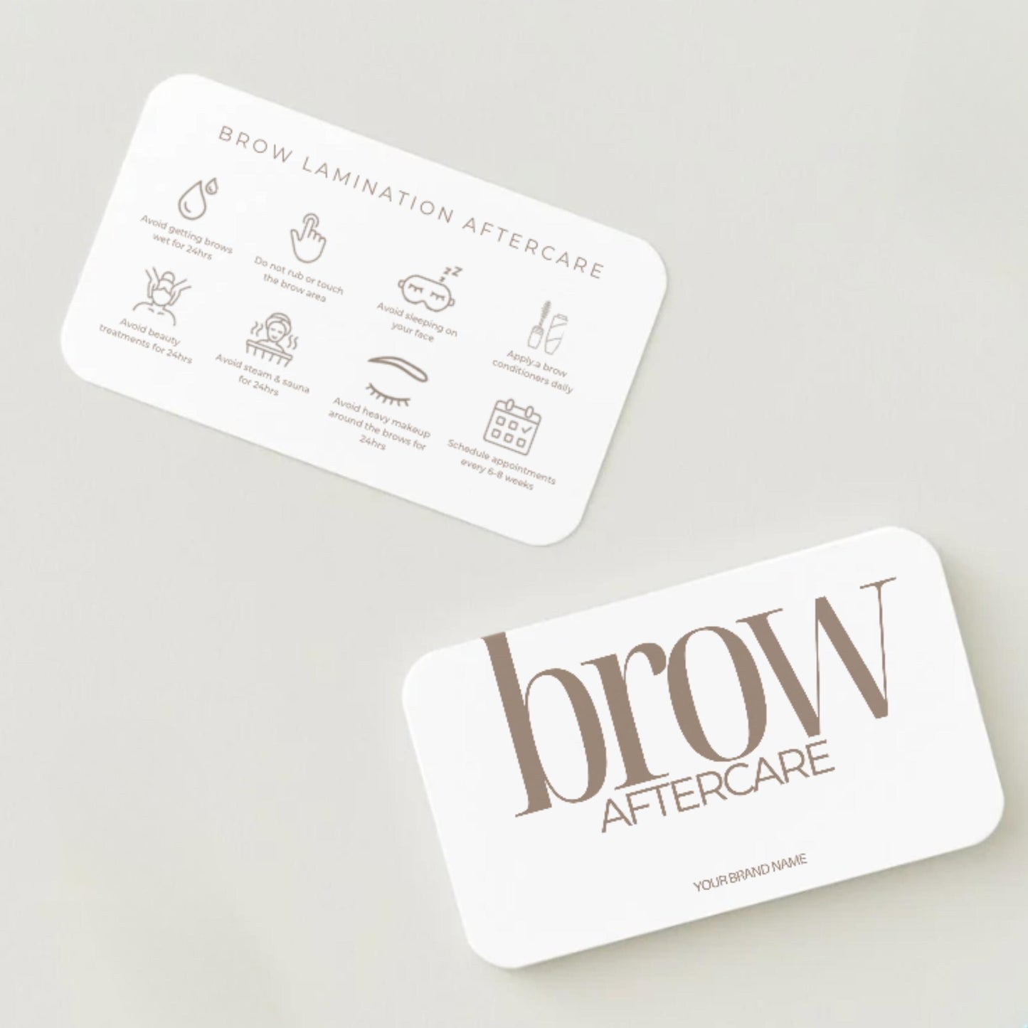 Brow Lamination Aftercare Cards - preview 3