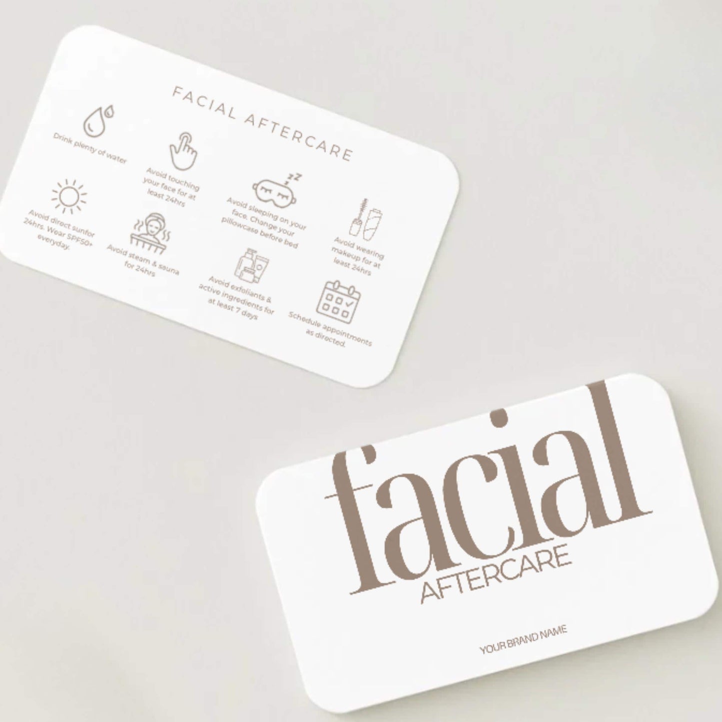 Facial Aftercare Cards | Skincare After Treatment Care Card - preview 2