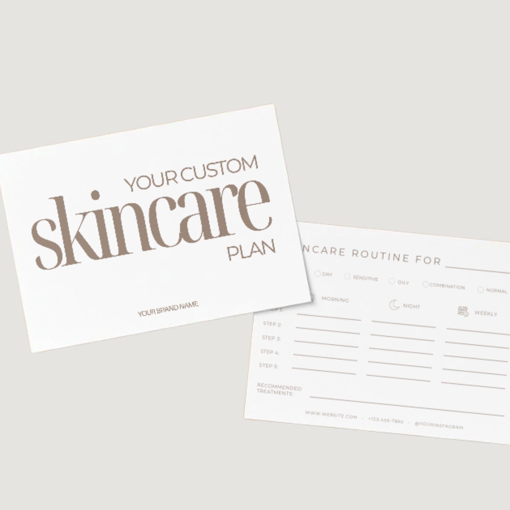 Editable Skincare Routine Card for Estheticians And - preview 4