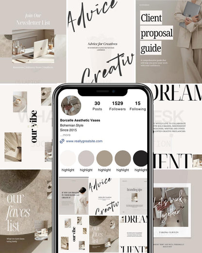 15 Instagram Carousel Templates Canva Editable Neutral - preview 3