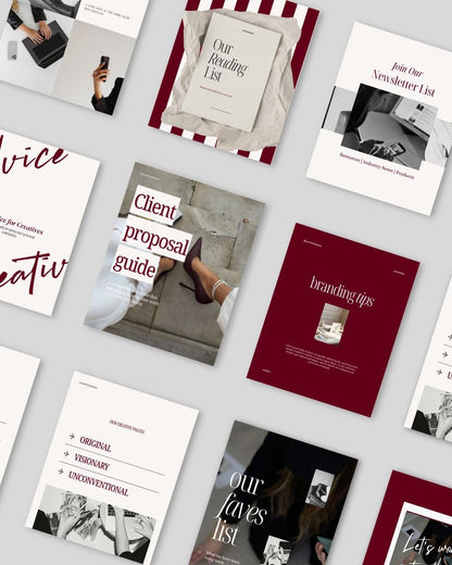 Burgendy Instagram Carousel Templates Canva Editable - preview 4