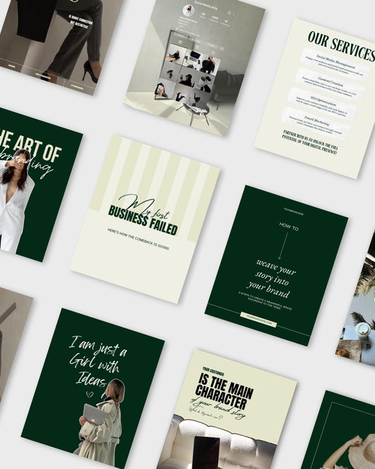 100 Green Editorial Instagram Templates for Canva